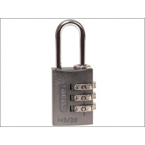 145/20 20mm Titanium Combination Aluminium Padlock 46576