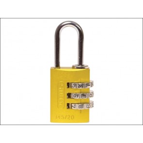 145/20 20mm Yellow Combination Aluminium Padlock 46572