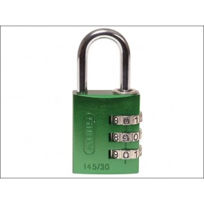 145/30 30mm Green Combination Aluminium Padlock 46580
