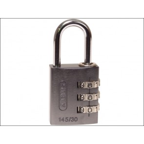 145/30 30mm Titanium Combination Aluminium Padlock 46585
