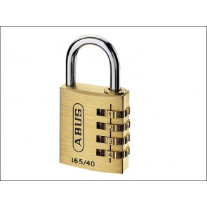 165/40 40mm Solid Brass Body Combination Padlock (4 Digit) Carded