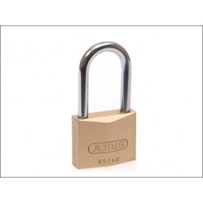 65/40HB63 40mm Brass Padlock Long Shackle Carded