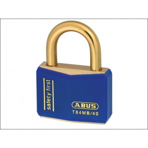 T84MB/40 40mm Blue Safety First Rustproof Padlock Keyed Alike 8406