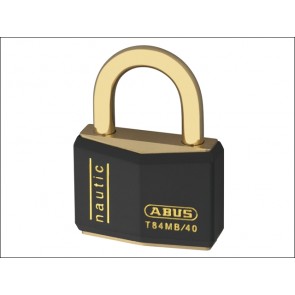 T84MB/40 40mm Black Nautic Rustproof Padlock Twin Pack Carded