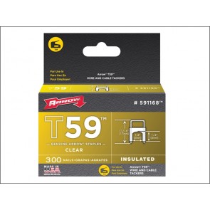 Insulated Staples (300) 6x6mm - Clear