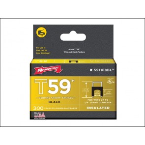 Insulated Staples (300) 6x6mm - Black