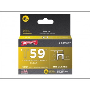 Insulated Staples (300) 8x8mm - Clear