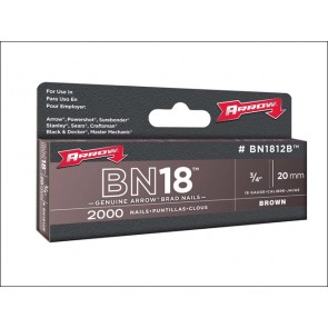 BN1812B Head Brad/ Nails Pack 2000 20mm