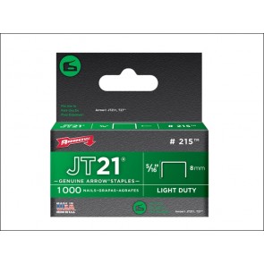 Staples for JT21 T27 Box 1000 8mm 5/16in