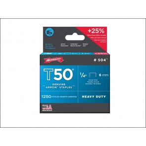 T50 Staples Box 5000 6mm - 1/4in