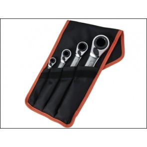 S4RM4T Reversible Ratchet Spanners Set 4 Piece  8-27mm