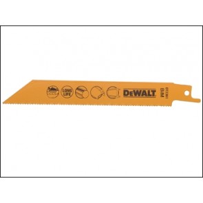 DT2361 Reciprocating Blades Bi Metal Fast Cuts Metals, Sheet Metals 152mm