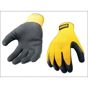 Yellow Knit Back Latex Gloves