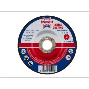 Cut Off Disc for Metal Depressed Centre 100 x 3.2 x 16mm