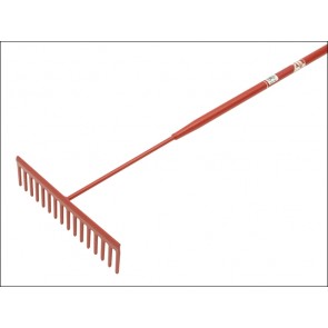 16 Flat Teeth Asphalt Rake - Tubular Shaft