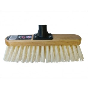 Soft Cream PVC Bristle Broom Head 300mm (12in) Threaded Socket