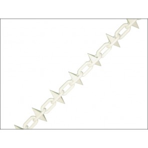 Plastic Chain 6mm 12.5M White Spiked