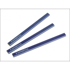 Carpenters Pencils Pack of 3 - Blue / Soft