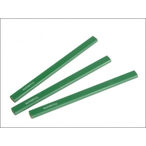 Carpenters Pencils Pack of 3 - Green / Hard