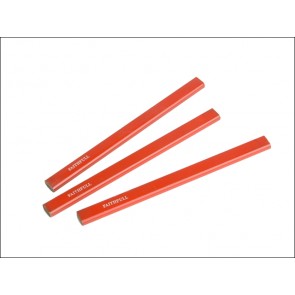 Carpenters Pencils Pack of 3 - Red / Medium