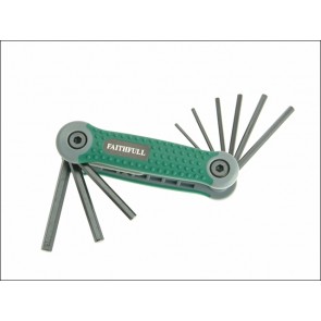 Folding Hex Key Set 9 A/F