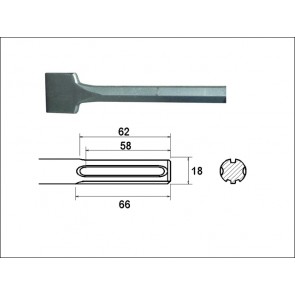 Scaling Chisel Straight 400x50mm SDS Max