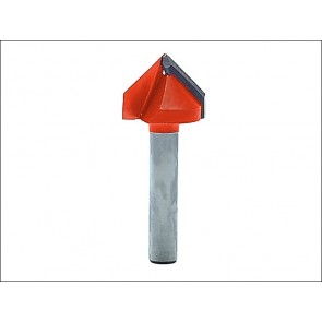 Router Bit T- Carbide V Groove 13.0mm x 19.1mm 1/4in Shank
