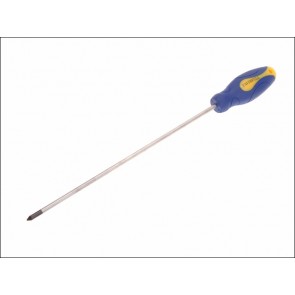 Pozidriv Soft Grip Screwdriver 1pz x 250mm Long Reach