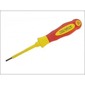 Soft Grip VDE Screwdriver Slotted 4.0 x 100mm