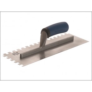 Notched Trowel Stainless Steel 13 x 4 1/2in Soft Grip Handle
