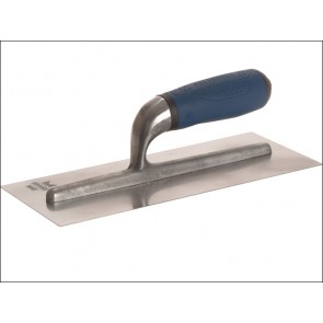 Plasterers Trowel Stainless Steel 11 x 4 3/4in Soft Grip Handle