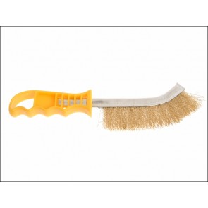 Wire Scratch Brush Brass Yellow Handle