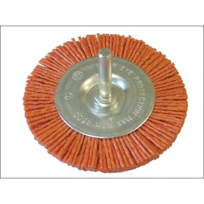 Nylon Wheels Flat 100 x 6mm Shank