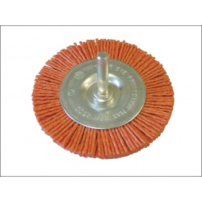 Nylon Wheels Flat 75 x 6mm Shank
