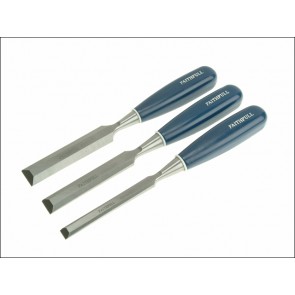 Blue Bevel Edge Chisel (set of 3) - Blister Carded