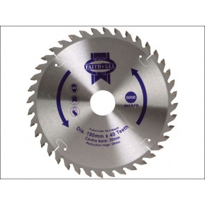 Circular Saw Blade TCT 180 x 30 x 40 Tooth