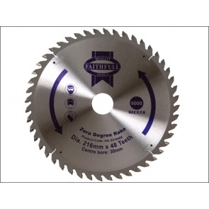 Circular Saw Blade TCT 216 x 30 x 48 Tooth Zero Degree