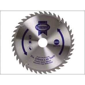 Circular Saw Blade TCT 235 x 35 x 40 Tooth