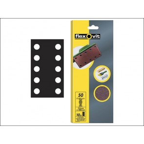 1/2 Sanding Sheets 115mm x 280mm Perforated Medium 80g (10)
