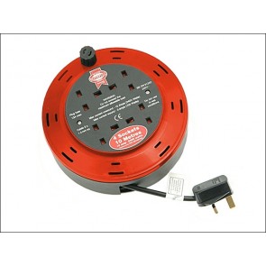 Cable Reel 230 Volt 10m 10 Amp 4 Socket