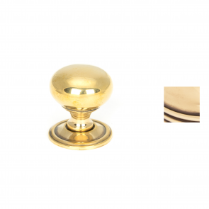 Mushroom Cabinet Knob - Aged Brass