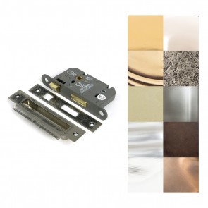 2½" Heavy Duty Bathroom Mortice Lock - Various Finishes
