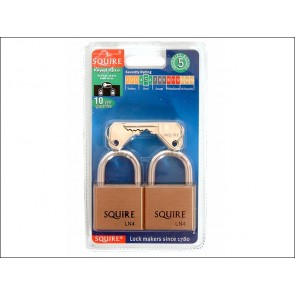 LN4T Twin Pack Lion Brass (2x LN4KA) Padlocks