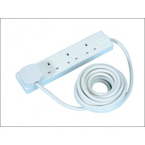 4 Gang Extension Lead 5 Meter 13a White