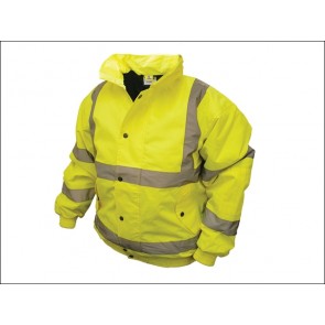 Hi-Vis Bomber Jacket Yellow - Medium