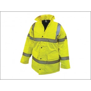 Hi-Vis Motorway Jacket Yellow - Extra Large