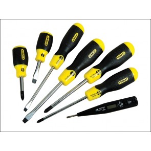 Cushion Grip Screwdriver Set Flared And Phillips 6 Piece