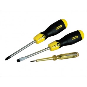 Cushion Grip Screwdriver Set Par/Flared /Phillips 3 Piece