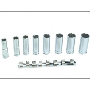 M1207 9 Piece Clip Rail Socket Set Metric-1/2in Drive