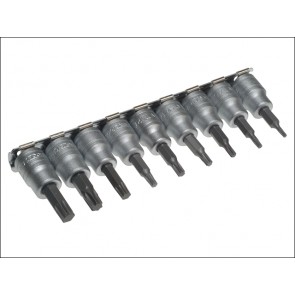 M3813TX Socket Clip Rail Torx 9 Piece Set 3/8in Drive